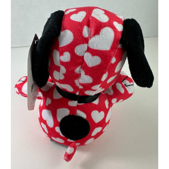 Hallmark Peanuts Snoopy Valentines Hearts Pattern Small 6" Plush NEW with TAG - Picture 3 of 5
